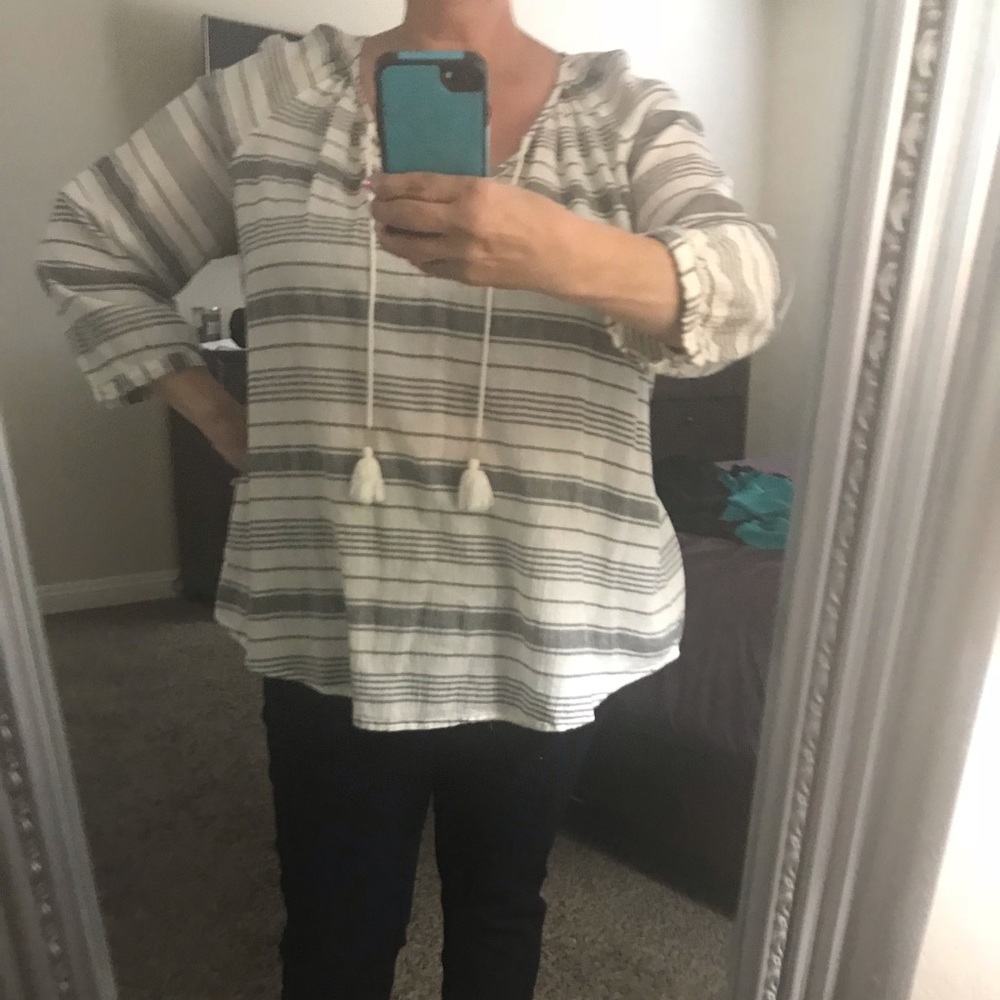 Striped Bojo Style Top